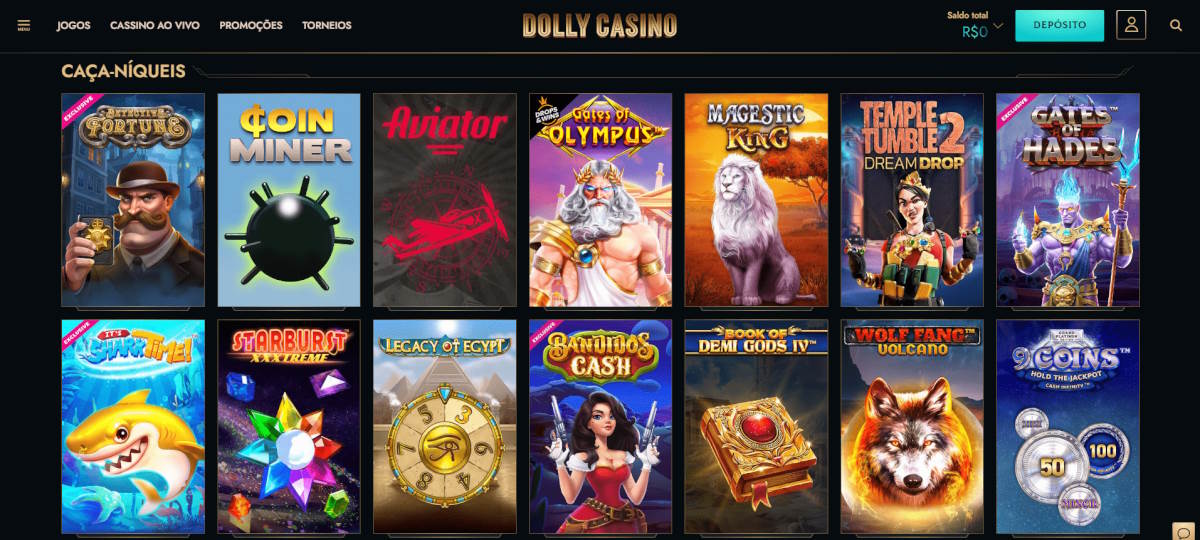 Catálogo de Jogos no Dolly Casino – Slots 1